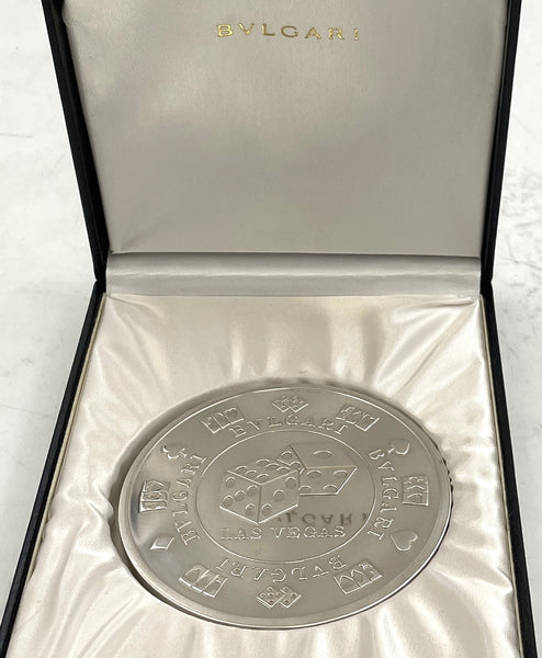 Bulgari Bvlgari Sterling Silver Las Vegas Casino Chip Coin New in Box