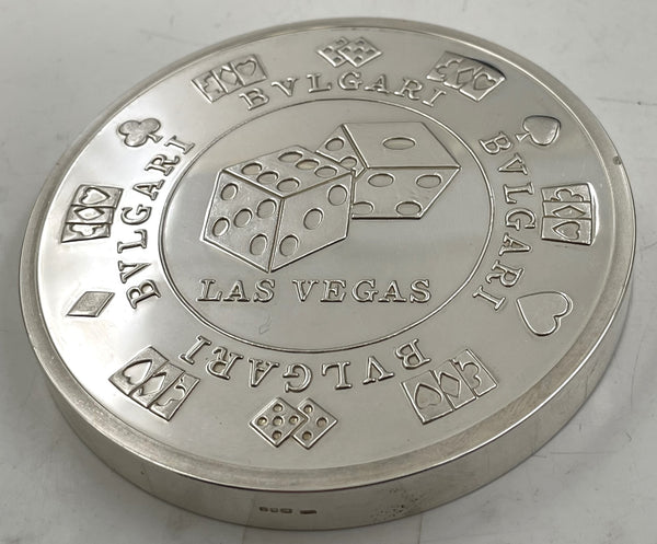 Bulgari Bvlgari Sterling Silver Las Vegas Casino Chip Coin New in Box