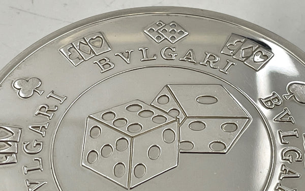 Bulgari Bvlgari Sterling Silver Las Vegas Casino Chip Coin New in Box