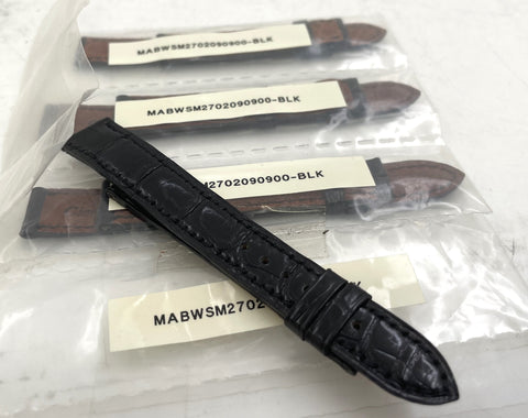 G. Buccellati Rare Set of 4 Black Watch Leather Straps New