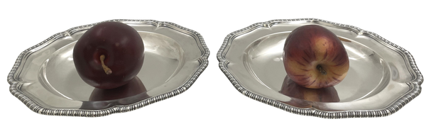 Pair of Paul Storr 1807 Georgian Sterling Silver Serving Dishes