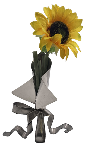 Tiffany & Co. Rare Sterling Silver Ribbon Bow Large Vase by Victor Carranza