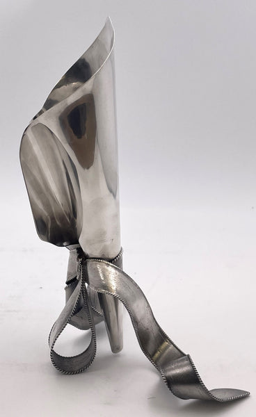 Tiffany & Co. Rare Sterling Silver Ribbon Bow Large Vase by Victor Carranza
