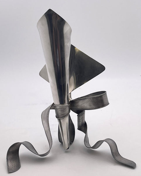 Tiffany & Co. Rare Sterling Silver Ribbon Bow Large Vase by Victor Carranza