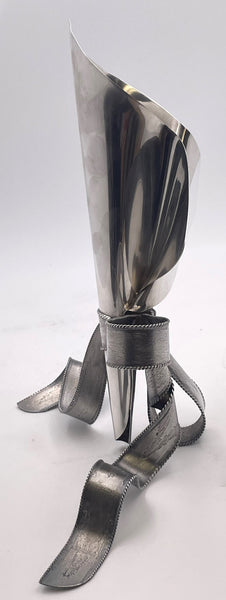Tiffany & Co. Rare Sterling Silver Ribbon Bow Large Vase by Victor Carranza