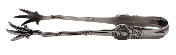 Tiffany & Co. & Gorham Sterling Silver Olive Tongs in Medallion Pattern