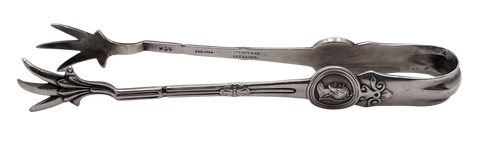 Tiffany & Co. & Gorham Sterling Silver Olive Tongs in Medallion Pattern