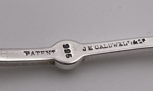 J. E. Caldwell & Co. Sterling Silver Salt Spoon in Medallion Pattern