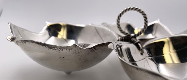 Sciarrotta for Bailey, Banks & Biddle Sterling Silver 3-Part Nut / Dip Dish