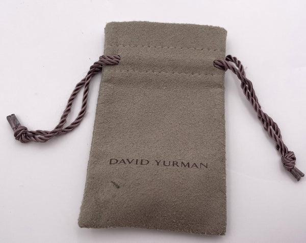 Pair of David Yurman Sterling Silver Sculpted Cable Earrings in Original Pouch