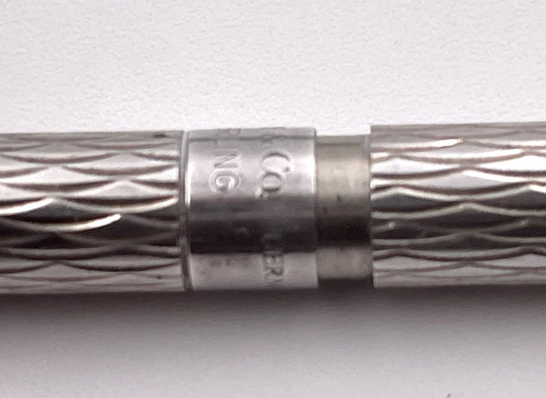 Tiffany & Co. Sterling Silver Pen in Diamond Pattern & in Original Pouch