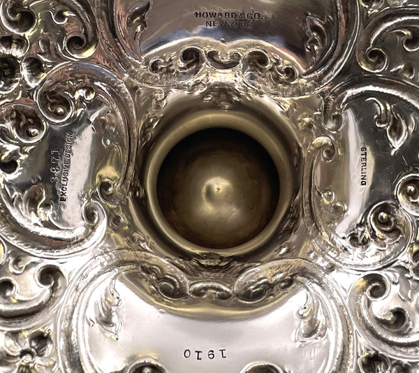 Howard & Co. Sterling Silver Large Ewer Pitcher in Repousse Pattern from Late 19th Century