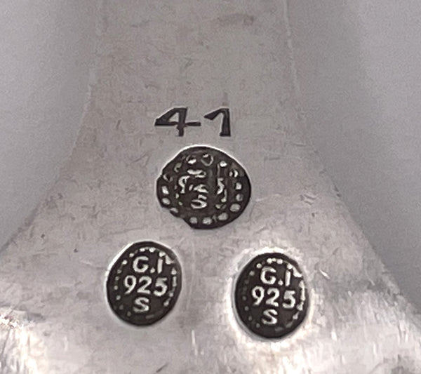 Georg Jensen Hammered Sterling Silver Pea in Pod Jam Serving Spoon #41