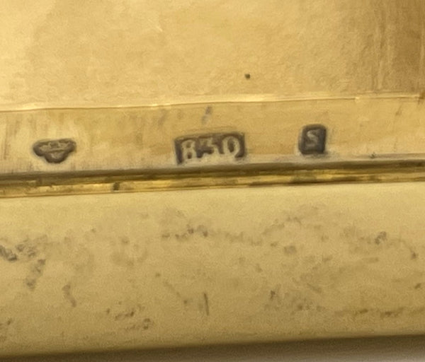 Swedish Gilt Silver Snuff Box with Floral Motifs