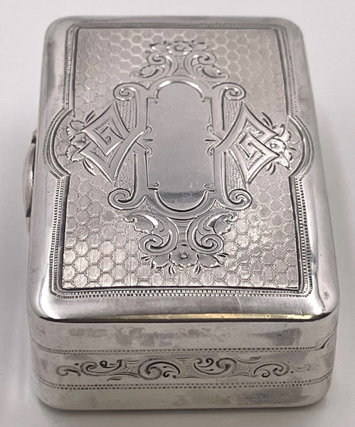 Gorham Silver Snuff Box from Mid-19th Century