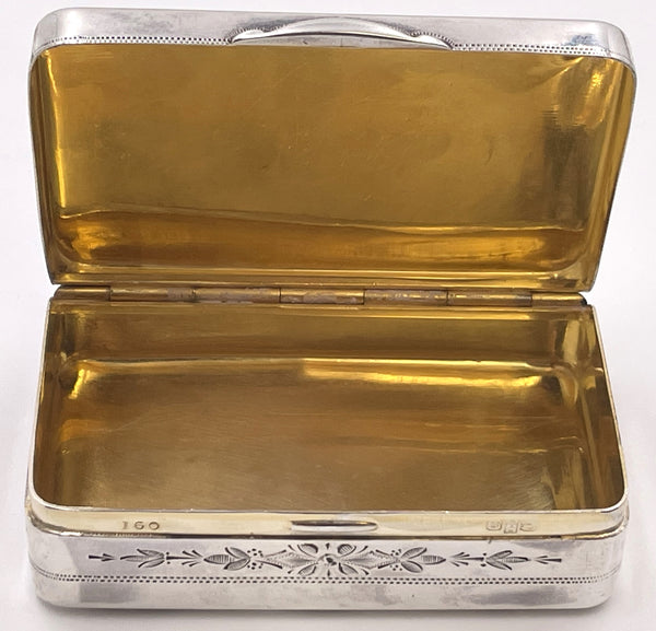 Gorham Silver Snuff Box from Mid-19th Century