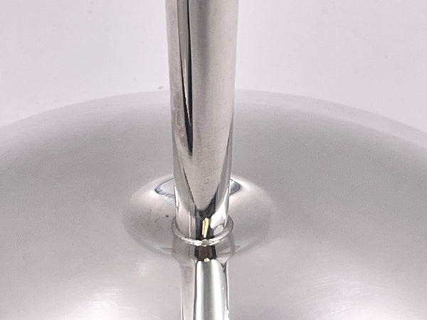 Rare Pair of Pomellato Sterling Silver Candlesticks in Mid-Century Modern Style