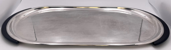 Rare Pomellato Sterling Silver Set of 2 Pitchers on Tray in Mid-Century Modern Style