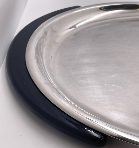 Rare Pomellato Sterling Silver Set of 2 Pitchers on Tray in Mid-Century Modern Style