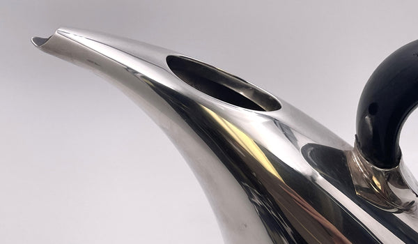 Rare Pomellato Sterling Silver Set of 2 Pitchers on Tray in Mid-Century Modern Style