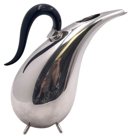 Rare Pomellato Sterling Silver Pitcher in Mid-Century Modern Style