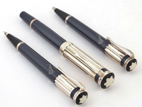 Montblanc Rare Sealed Charles Dickens Set of Limited Edition Fountain Pen, Ballpoint Pen, and Pencil