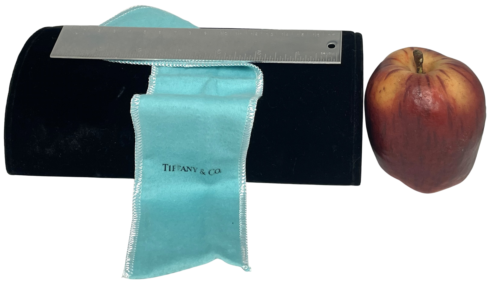 Tiffany & Co. Silver Metric Ruler in Classic Tiffany-Blue Pouch