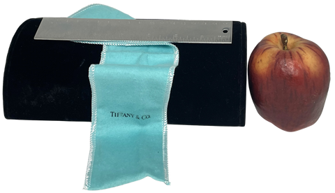 Tiffany & Co. Silver Metric Ruler in Classic Tiffany-Blue Pouch
