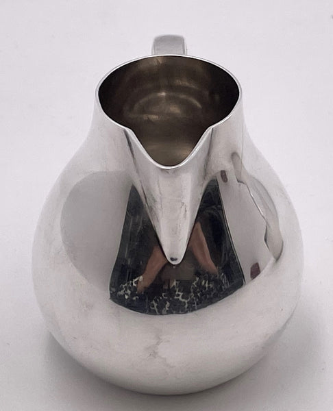 Georg Jensen Sterling Silver Creamer & Sugar Bowl #1015 in Bernadotte Pattern