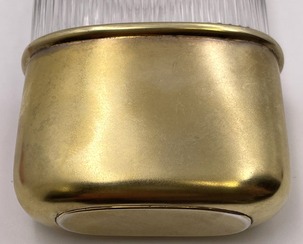 C. J. Fox English Gilt Sterling Silver & Glass 1919 Flask