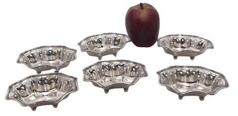 Tiffany & Co. Set of 6 Sterling Silver 1908 Nut Dishes