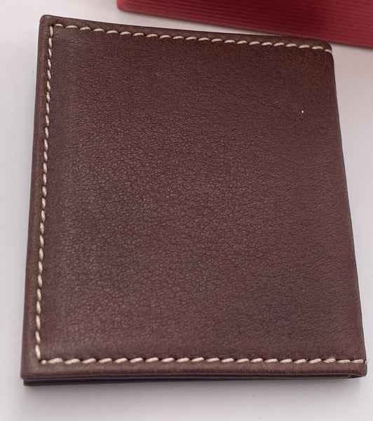 Cunill Double Leather and Sterling Silver Photo Holder New in Box