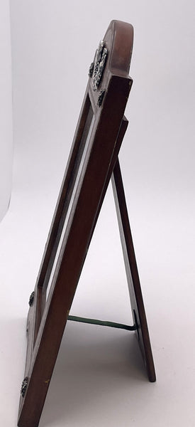 William Scott English Leather and Sterling Silver Picture Frame with Putti