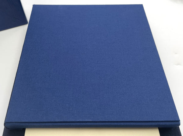 Del Conte Italian Felt and Sterling Silver Desk Pad Holder New in Box