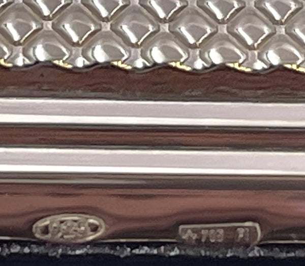 Del Conte Sterling Silver Frame with Floral Motifs New in Box