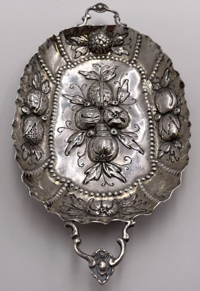 Continental Silver Sweet Meat Dish in Augsburg Style from 19th Century