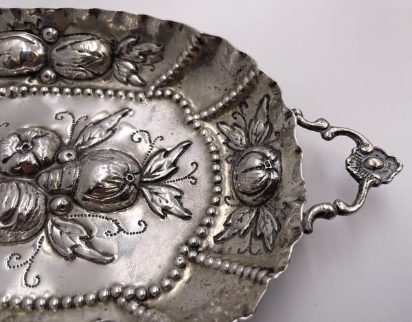 Continental Silver Sweet Meat Dish in Augsburg Style from 19th Century