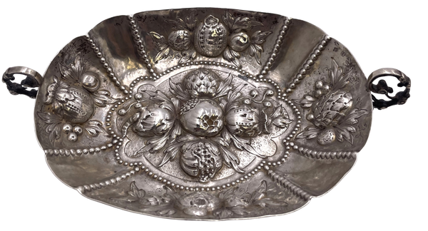 Continental Silver 19th Century Sweet Meat Dish in Augsburg Style