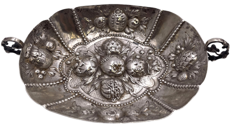 Continental Silver 19th Century Sweet Meat Dish in Augsburg Style