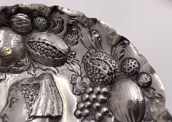 Continental Silver 19th Century Sweet Meat Dish in Augsburg Style with Profile