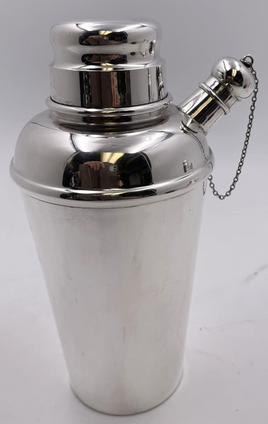 Currier & Roby Sterling Silver Cocktail Shaker in Mid-Century Modern Style