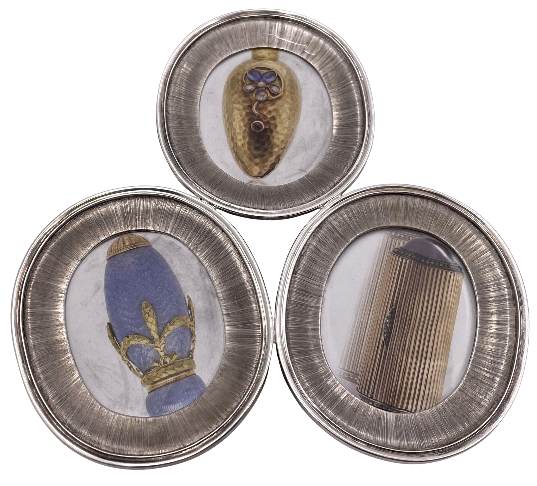 Mario Buccellati Italian Sterling Silver 3-Part Picture Frame