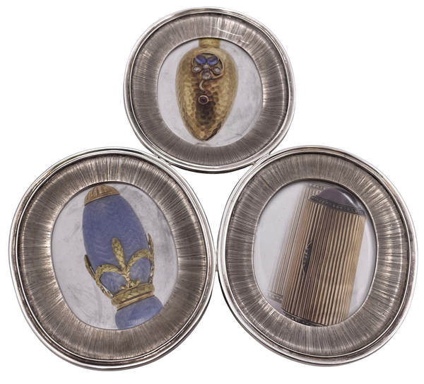 Mario Buccellati Italian Sterling Silver 3-Part Picture Frame