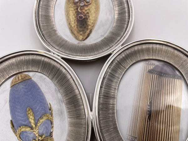 Mario Buccellati Italian Sterling Silver 3-Part Picture Frame