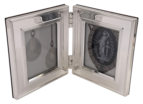 Christofle Silverplate Double Picture Frame Circa 1970s in New Condition