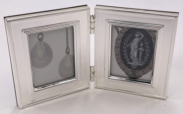 Christofle Silverplate Double Picture Frame Circa 1970s in New Condition