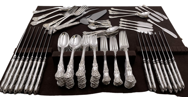 Tiffany & Co. Sterling Silver 98-Piece Flatware Set in English King Pattern