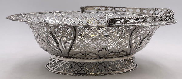 Hester Bateman(?) Sterling Silver 1770 Basket Bowl from Georgian Era