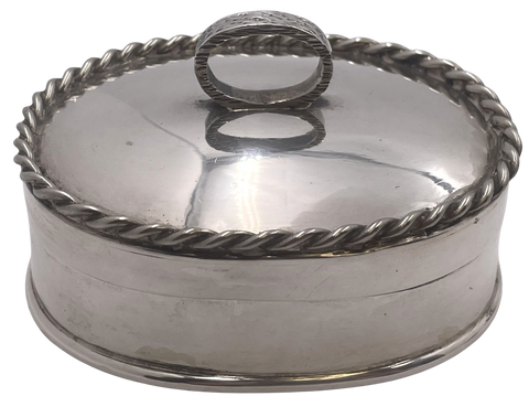 William Seitz Sterling Silver Box with Rope Motif in Arts & Crafts Style