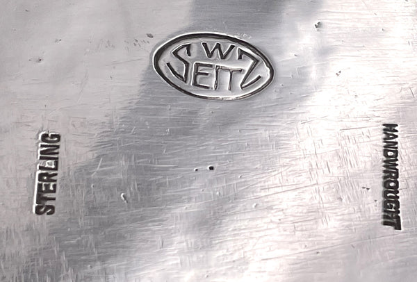 William Seitz Sterling Silver Box with Rope Motif in Arts & Crafts Style